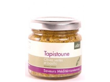 Tapistoune - olives vertes et basilic