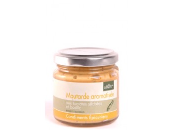 Moutarde aromatisée aux tomates séchées et au basilic