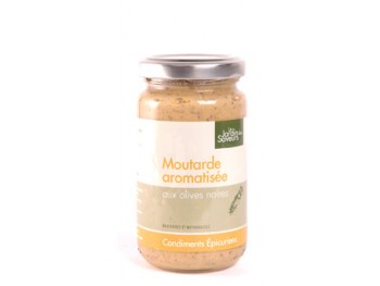 Moutarde aromatisée aux olives noires